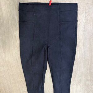 Women's Spanx Navy Velvety Leggings - Large